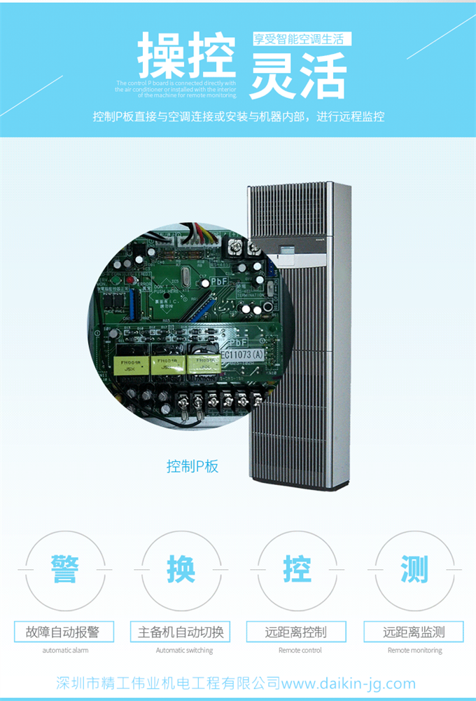 大金商用机房精密空调FVQN05AA三相380V变频冷暖3P立柜式柜机标准(图6)